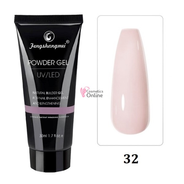 PolyGel UV /LED pentru unghii false FSM Natural Builder Gel 30 ML 32 Milky Beige (Bej Laptos)